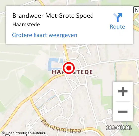 Locatie op kaart van de 112 melding: Brandweer Met Grote Spoed Naar Haamstede op 18 oktober 2017 17:14