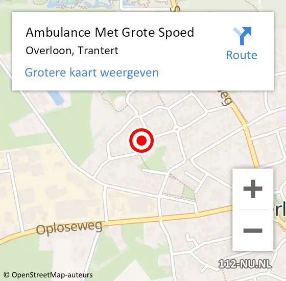 Locatie op kaart van de 112 melding: Ambulance Met Grote Spoed Naar Overloon, Trantert op 19 oktober 2017 01:16