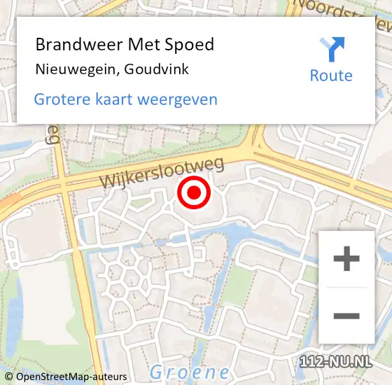 Locatie op kaart van de 112 melding: Brandweer Met Spoed Naar Nieuwegein, Goudvink op 19 oktober 2017 04:43