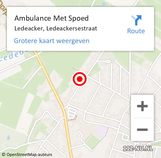 Locatie op kaart van de 112 melding: Ambulance Met Spoed Naar Ledeacker, Ledeackersestraat op 4 februari 2014 15:46