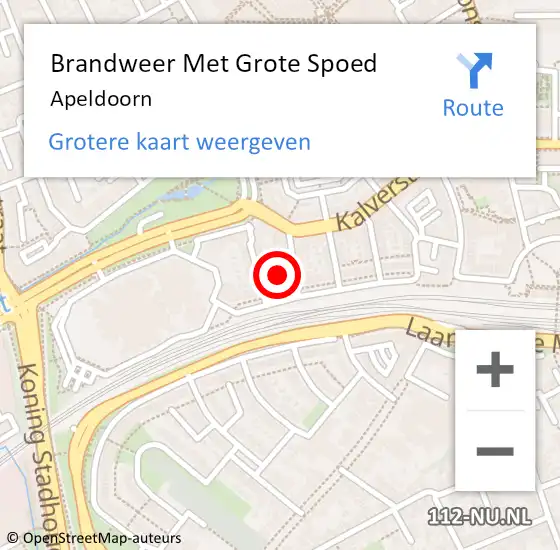 Locatie op kaart van de 112 melding: Brandweer Met Grote Spoed Naar Apeldoorn op 19 oktober 2017 12:41