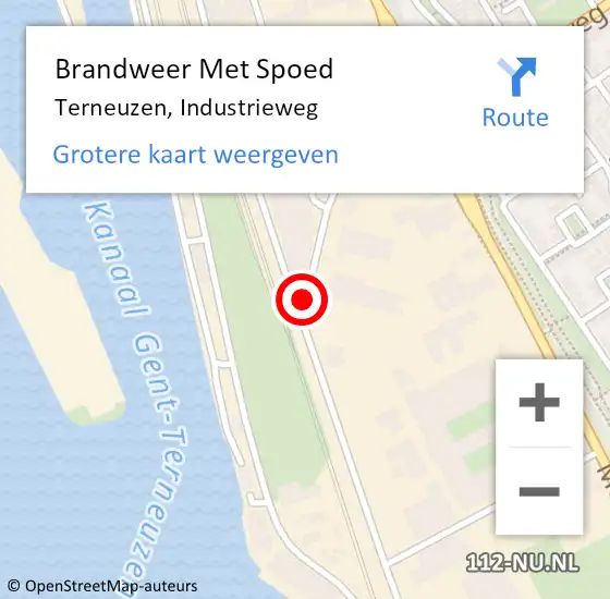 Locatie op kaart van de 112 melding: Brandweer Met Spoed Naar Terneuzen, Industrieweg op 19 oktober 2017 14:16