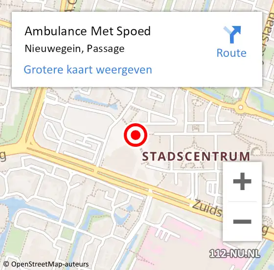 Locatie op kaart van de 112 melding: Ambulance Met Spoed Naar Nieuwegein, Passage op 19 oktober 2017 14:42