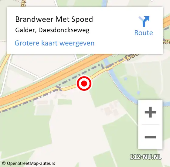 Locatie op kaart van de 112 melding: Brandweer Met Spoed Naar Galder, Daesdonckseweg op 19 oktober 2017 15:06