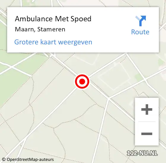 Locatie op kaart van de 112 melding: Ambulance Met Spoed Naar Maarn, Stameren op 20 oktober 2017 02:07