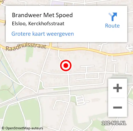 Locatie op kaart van de 112 melding: Brandweer Met Spoed Naar Elsloo, Kerckhofsstraat op 20 oktober 2017 02:40