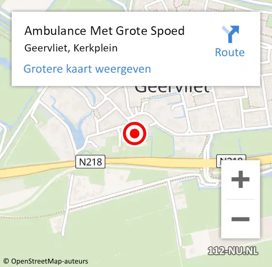 Locatie op kaart van de 112 melding: Ambulance Met Grote Spoed Naar Geervliet, Kerkplein op 20 oktober 2017 04:03