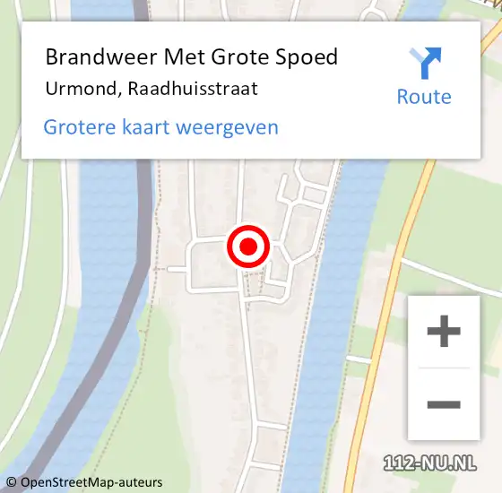 Locatie op kaart van de 112 melding: Brandweer Met Grote Spoed Naar Urmond, Raadhuisstraat op 20 oktober 2017 13:49