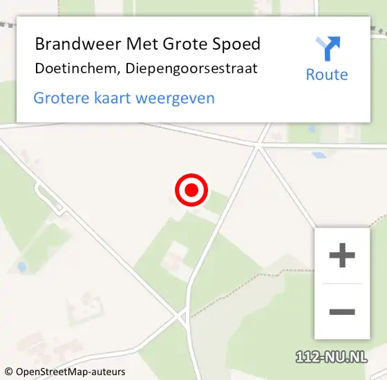 Locatie op kaart van de 112 melding: Brandweer Met Grote Spoed Naar Doetinchem, Diepengoorsestraat op 20 oktober 2017 17:15