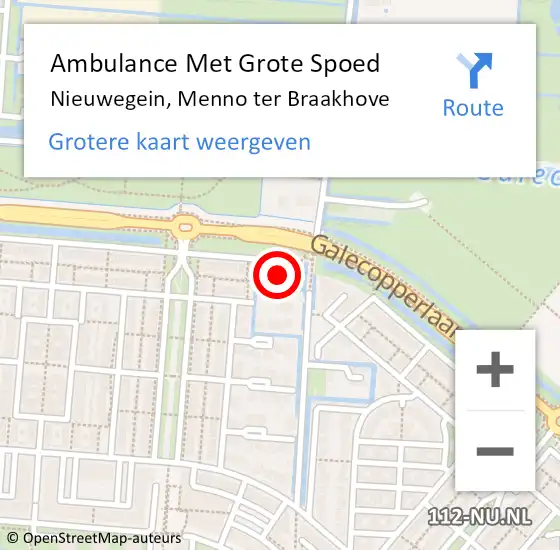 Locatie op kaart van de 112 melding: Ambulance Met Grote Spoed Naar Nieuwegein, Menno ter Braakhove op 21 oktober 2017 02:01