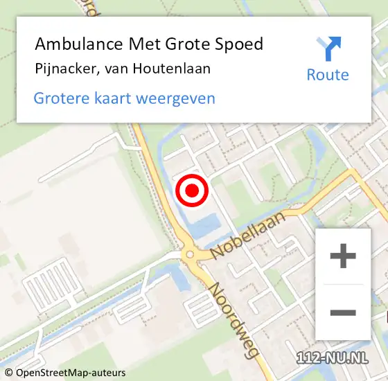 Locatie op kaart van de 112 melding: Ambulance Met Grote Spoed Naar Pijnacker, van Houtenlaan op 21 oktober 2017 08:05