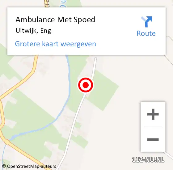 Locatie op kaart van de 112 melding: Ambulance Met Spoed Naar Uitwijk, Eng op 21 oktober 2017 11:20