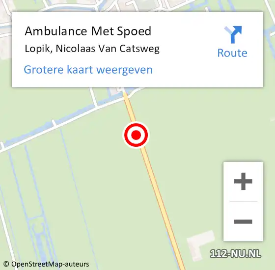 Locatie op kaart van de 112 melding: Ambulance Met Spoed Naar Lopik, Nicolaas Van Catsweg op 21 oktober 2017 14:44