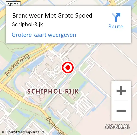 Locatie op kaart van de 112 melding: Brandweer Met Grote Spoed Naar Schiphol-Rijk op 22 oktober 2017 09:00