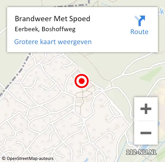 Locatie op kaart van de 112 melding: Brandweer Met Spoed Naar Eerbeek, Boshoffweg op 22 oktober 2017 10:52