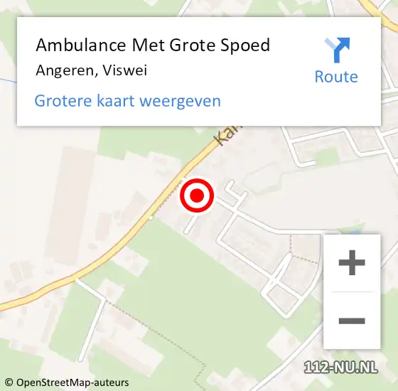 Locatie op kaart van de 112 melding: Ambulance Met Grote Spoed Naar Angeren, Viswei op 22 oktober 2017 12:51