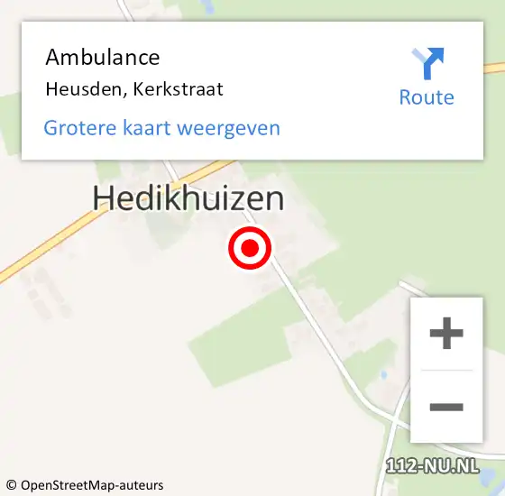 Locatie op kaart van de 112 melding: Ambulance Heusden, Kerkstraat op 22 oktober 2017 17:13