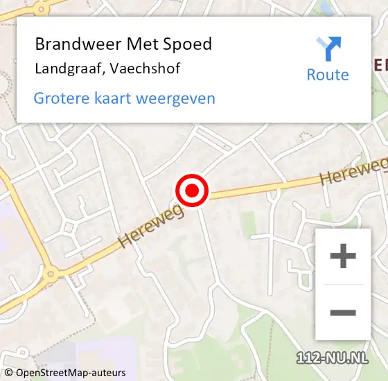 Locatie op kaart van de 112 melding: Brandweer Met Spoed Naar Landgraaf, Vaechshof op 23 oktober 2017 07:01