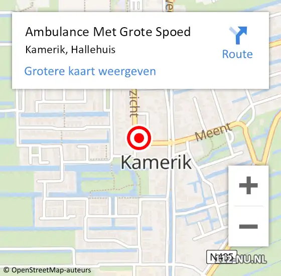 Locatie op kaart van de 112 melding: Ambulance Met Grote Spoed Naar Kamerik, Hallehuis op 23 oktober 2017 09:59