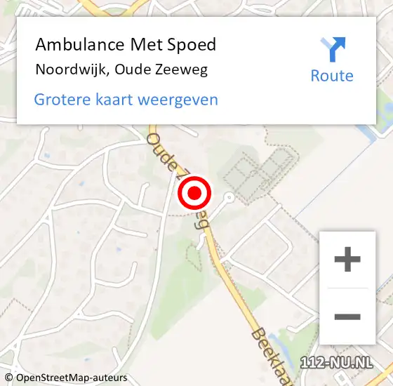 Locatie op kaart van de 112 melding: Ambulance Met Spoed Naar Noordwijk, Oude Zeeweg op 23 oktober 2017 10:39
