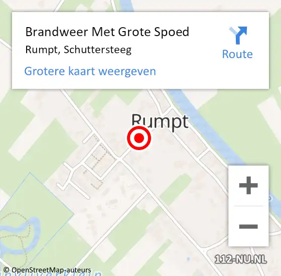 Locatie op kaart van de 112 melding: Brandweer Met Grote Spoed Naar Rumpt, Schuttersteeg op 23 oktober 2017 12:04