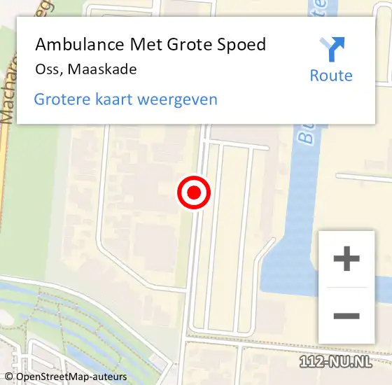 Locatie op kaart van de 112 melding: Ambulance Met Grote Spoed Naar Oss, Maaskade op 23 oktober 2017 16:06