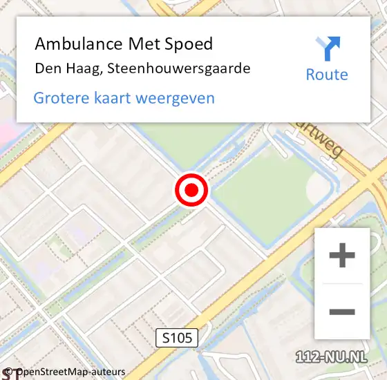 Locatie op kaart van de 112 melding: Ambulance Met Spoed Naar Den Haag, Steenhouwersgaarde op 23 oktober 2017 17:47