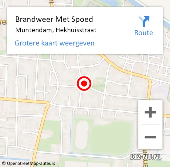 Locatie op kaart van de 112 melding: Brandweer Met Spoed Naar Muntendam, Hekhuisstraat op 26 oktober 2017 08:10