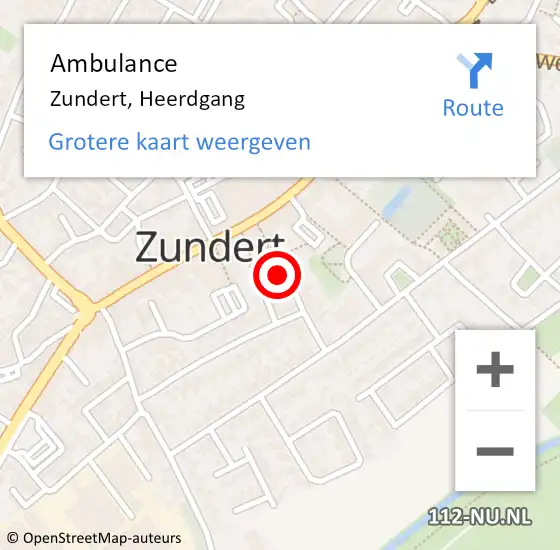 Locatie op kaart van de 112 melding: Ambulance Zundert, Heerdgang op 26 oktober 2017 14:19