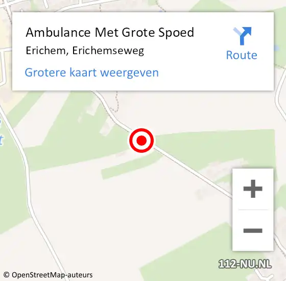 Locatie op kaart van de 112 melding: Ambulance Met Grote Spoed Naar Erichem, Erichemseweg op 28 oktober 2017 05:25