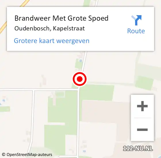 Locatie op kaart van de 112 melding: Brandweer Met Grote Spoed Naar Oudenbosch, Kapelstraat op 28 oktober 2017 08:16