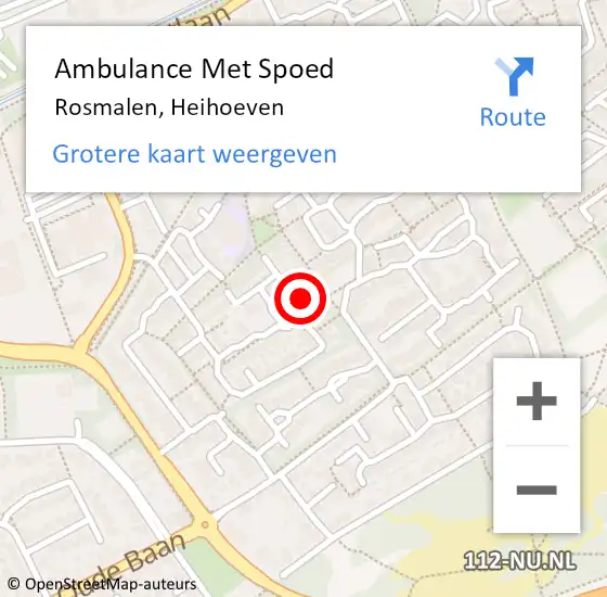 Locatie op kaart van de 112 melding: Ambulance Met Spoed Naar Rosmalen, Heihoeven op 28 oktober 2017 10:58