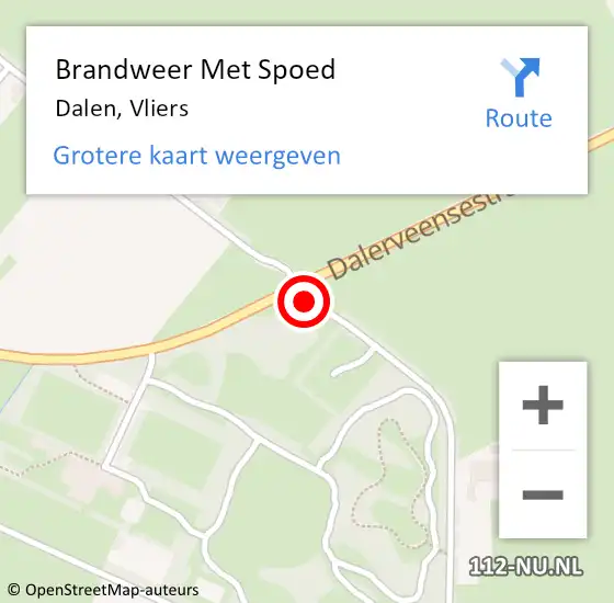 Locatie op kaart van de 112 melding: Brandweer Met Spoed Naar Dalen, Vliers op 28 oktober 2017 12:38