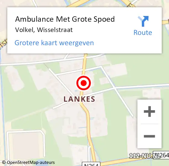 Locatie op kaart van de 112 melding: Ambulance Met Grote Spoed Naar Volkel, Wisselstraat op 28 oktober 2017 14:00