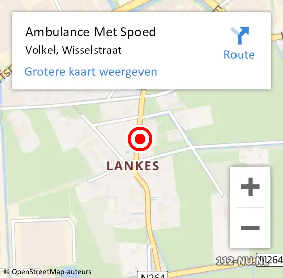 Locatie op kaart van de 112 melding: Ambulance Met Spoed Naar Volkel, Wisselstraat op 28 oktober 2017 14:36