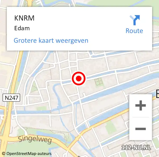 Locatie op kaart van de 112 melding: KNRM Edam op 28 oktober 2017 19:15