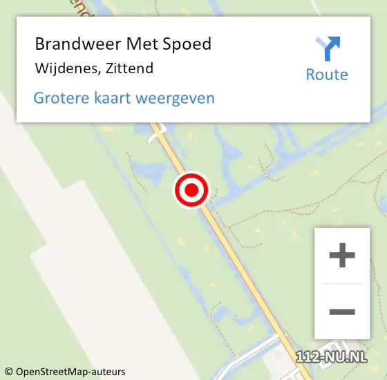 Locatie op kaart van de 112 melding: Brandweer Met Spoed Naar Wijdenes, Zittend op 29 oktober 2017 02:16