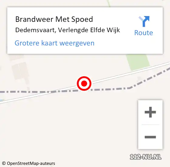 Locatie op kaart van de 112 melding: Brandweer Met Spoed Naar Dedemsvaart, Verlengde Elfde Wijk op 29 oktober 2017 08:49