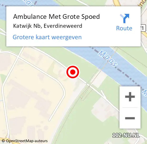 Locatie op kaart van de 112 melding: Ambulance Met Grote Spoed Naar Katwijk Nb, Everdineweerd op 29 oktober 2017 11:20