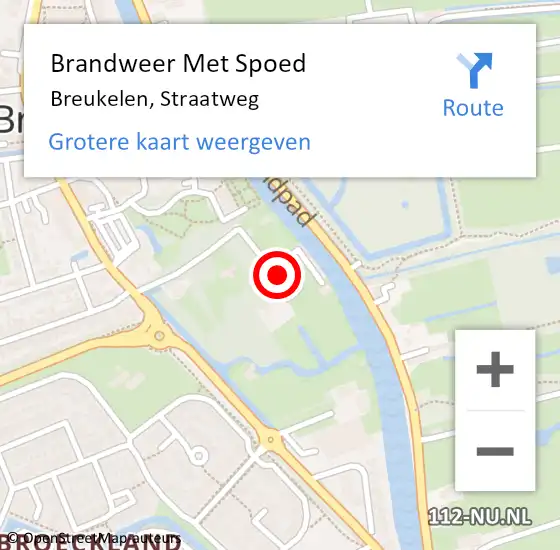 Locatie op kaart van de 112 melding: Brandweer Met Spoed Naar Breukelen, Straatweg op 29 oktober 2017 11:46