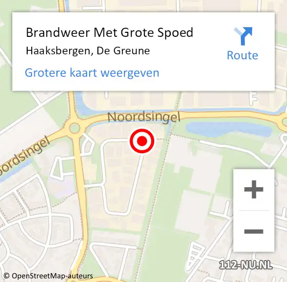 Locatie op kaart van de 112 melding: Brandweer Met Grote Spoed Naar Haaksbergen, De Greune op 29 oktober 2017 19:35