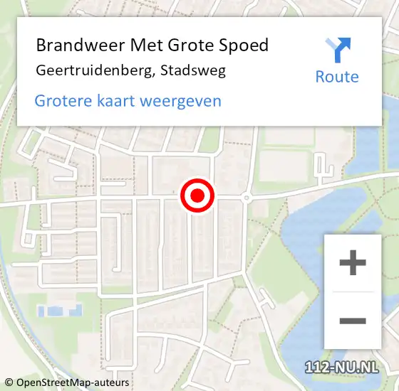 Locatie op kaart van de 112 melding: Brandweer Met Grote Spoed Naar Geertruidenberg, Stadsweg op 30 oktober 2017 05:54