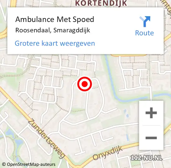 Locatie op kaart van de 112 melding: Ambulance Met Spoed Naar Roosendaal, Smaragddijk op 30 oktober 2017 08:52