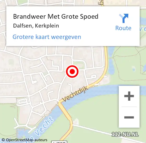 Locatie op kaart van de 112 melding: Brandweer Met Grote Spoed Naar Dalfsen, Kerkplein op 5 februari 2014 15:04