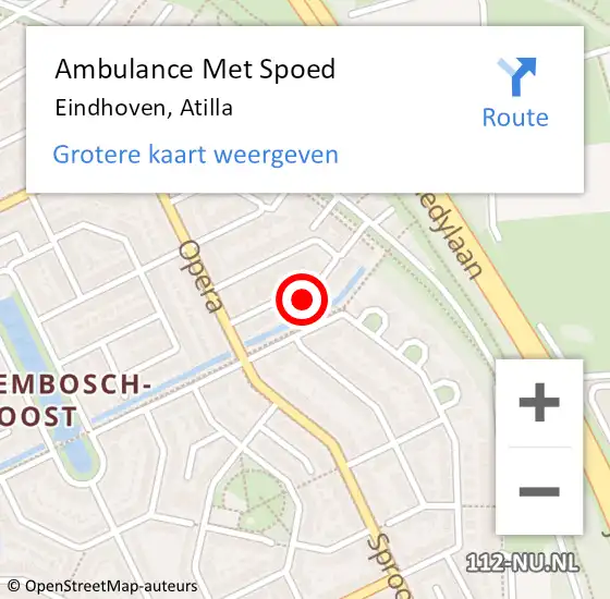 Locatie op kaart van de 112 melding: Ambulance Met Spoed Naar Eindhoven, Atilla op 31 oktober 2017 00:17