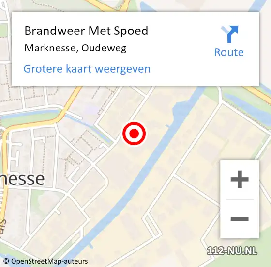 Locatie op kaart van de 112 melding: Brandweer Met Spoed Naar Marknesse, Oudeweg op 31 oktober 2017 08:13