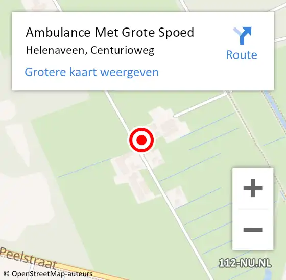 Locatie op kaart van de 112 melding: Ambulance Met Grote Spoed Naar Helenaveen, Centurioweg op 31 oktober 2017 09:55