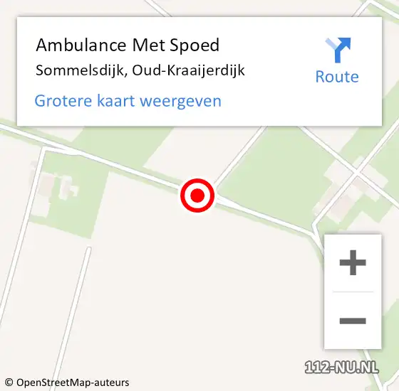 Locatie op kaart van de 112 melding: Ambulance Met Spoed Naar Sommelsdijk, Oud-Kraaijerdijk op 31 oktober 2017 11:25