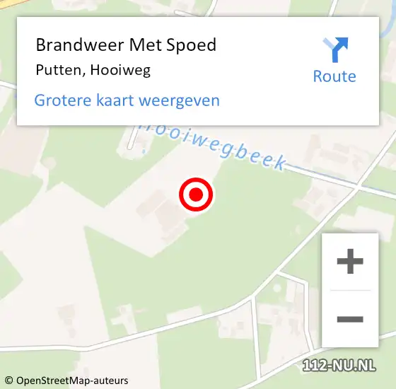 Locatie op kaart van de 112 melding: Brandweer Met Spoed Naar Putten, Hooiweg op 31 oktober 2017 16:08