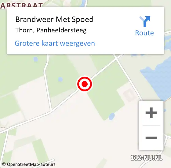 Locatie op kaart van de 112 melding: Brandweer Met Spoed Naar Thorn, Panheeldersteeg op 31 oktober 2017 20:06